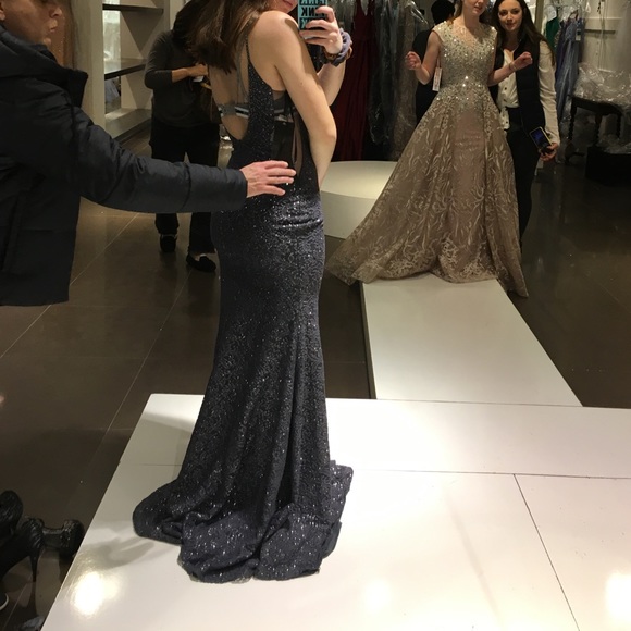 Grey jovani prom dress - Picture 5 of 5